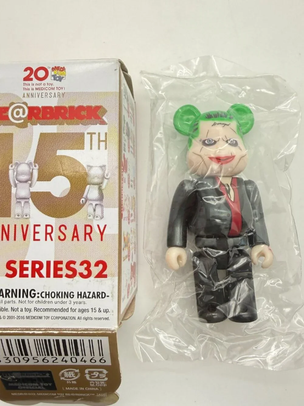 Bearbrick Series 32 Joker Villain Suicide Squad Figure 100% Medicom Toy